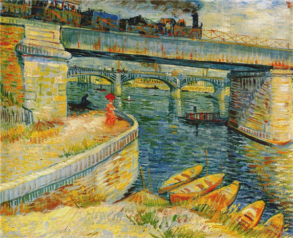 Bridges Across the Seine at Asnieres- 1887